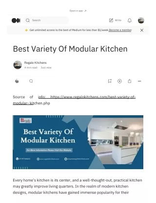 Best Variety Of Modular Kitchen