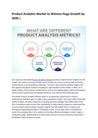 Product Analytics Market to Witness Huge Growth by 2030