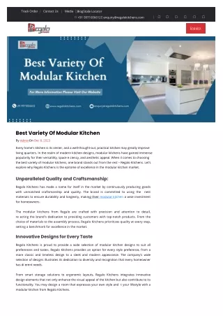 Best Variety Of Modular Kitchen