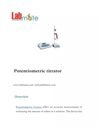 Potentiometric titrator