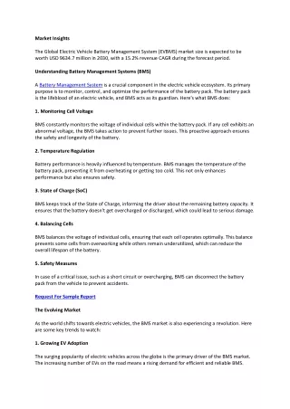 Battery Management System Market