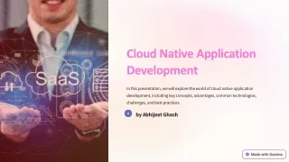 Cloud Native Application Development