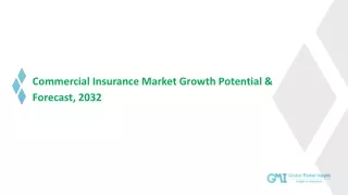 Commercial Insurance Market: Regional Trend & Growth Forecast To 2032
