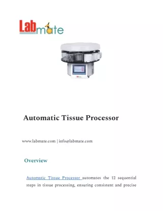 Automatic Tissue Processor