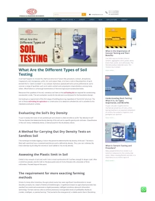 What Are the Different Types of Soil Testing?