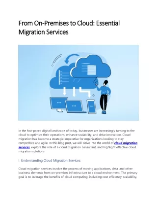 From On-Premises to Cloud: Essential Migration Services