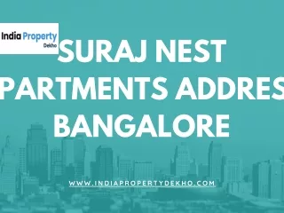 Suraj nest apartments address Bangalore