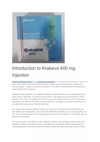 Krabeva 400mg Injection 16ml