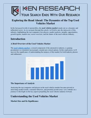 The Dynamics of the Top Used Vehicles Market