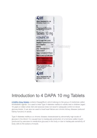 4 DAPA 10mg Tablet