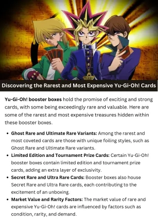 Discovering the Rarest and Most Expensive Yu-Gi-Oh! Cards