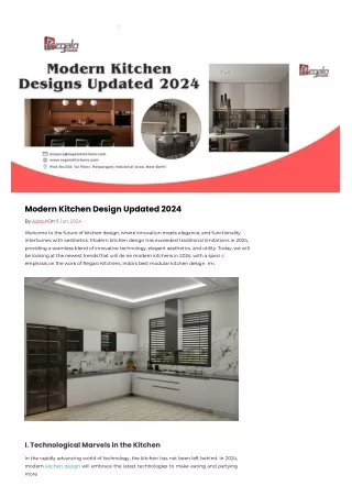 Modern Kitchen Design Updated 2024