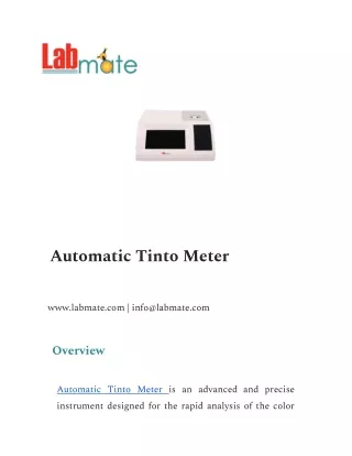 Automatic Tinto Meter