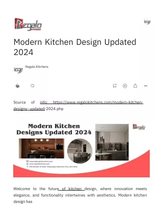 Modern Kitchen Design Updated 2024