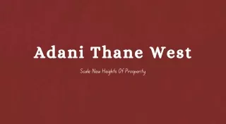 Adani Thane West Brochure