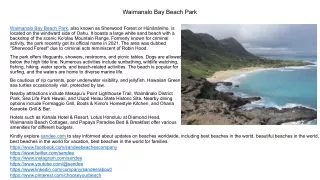 Waimanalo Bay Beach Park: Fishing, Surfing, Dog-Friendly