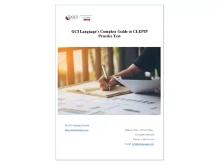 GCI Language's Complete Guide to CLEPIP Practice Test