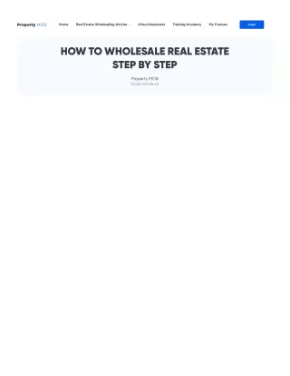 What is wholesaler in real estate