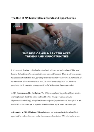 The Rise of API Marketplaces