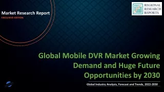 Mobile DVR Market Growing Demand and Huge Future Opportunities by 2030