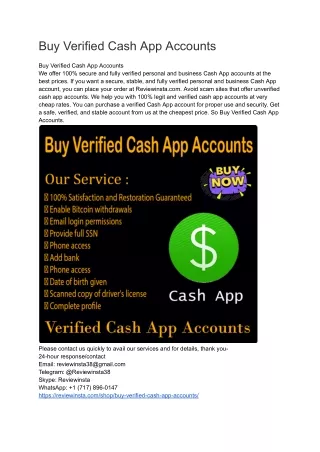 Buy Verified Cash App Accounts