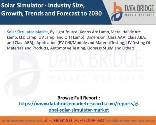Solar Simulator Market