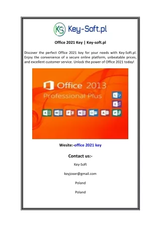 Office 2021 Key  Key-soft.pl