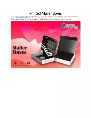 Printed Mailer Boxes