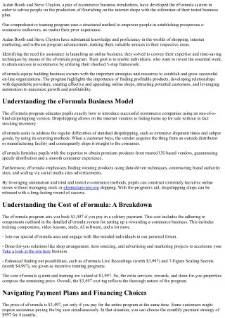 Demystifying Ecommerce Success: The Eformula Approach!