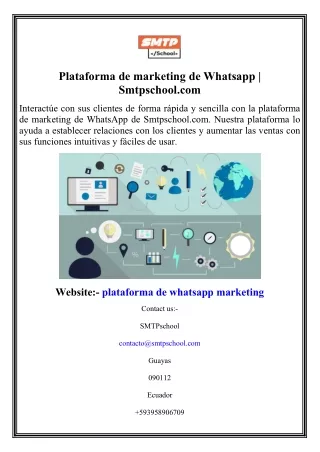 Plataforma de marketing de Whatsapp  Smtpschool.com