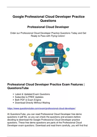 Real Professional Cloud Developer Practice Questions - Start Preparation