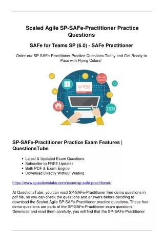 Real SP-SAFe-Practitioner Practice Questions - Start Preparation in A Right Way