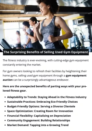 The Surprising Benefits of Selling Used Gym Equipment