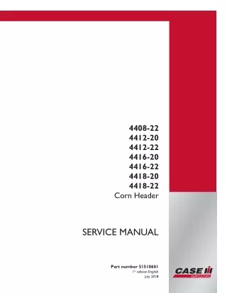 CASE IH 4412-20 Corn Header Service Repair Manual