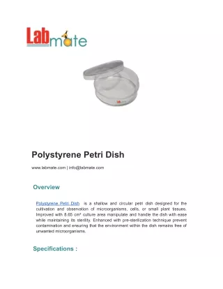 Polystyrene Petri Dish