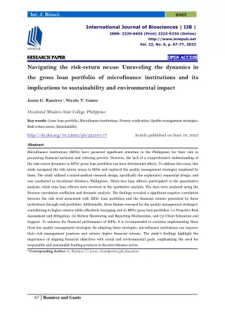 Navigating the risk-return nexus: Unraveling the dynamics in the gross loan