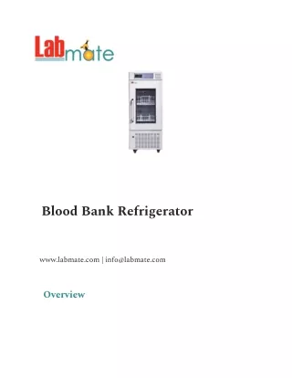 Blood Bank Refrigerator