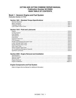 CASE IH AXIAL FLOW 2388 Combine Service Repair Manual