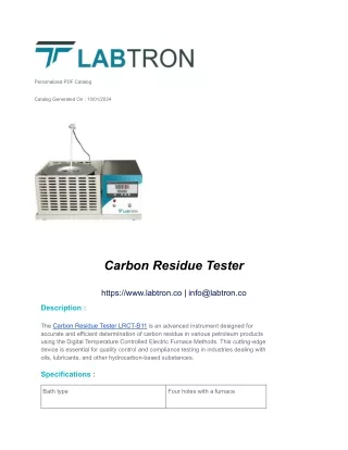 Carbon Residue Tester LRCT-B11