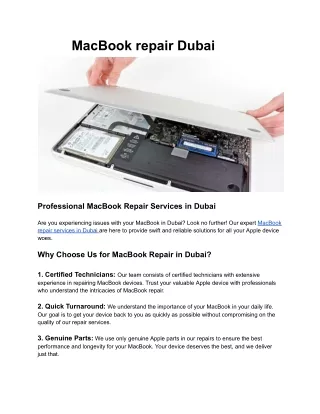MacBook repair Dubai