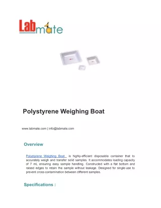 Polystyrene Weighing Boat