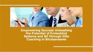 Expert Embedded Systems & IoT Training in Bhubaneswar