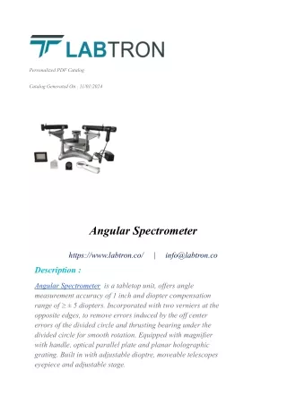 Angular Spectrometer