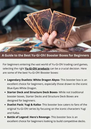 A Guide to the Best Yu-Gi-Oh! Booster Boxes for Beginners