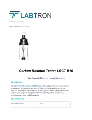 Carbon Residue Tester LRCT-B10