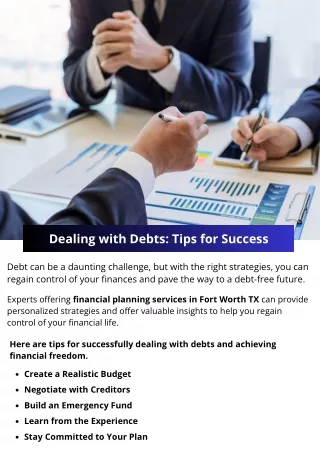 Dealing with Debts: Tips for Success