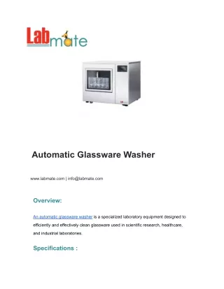 Automatic Glassware Washer