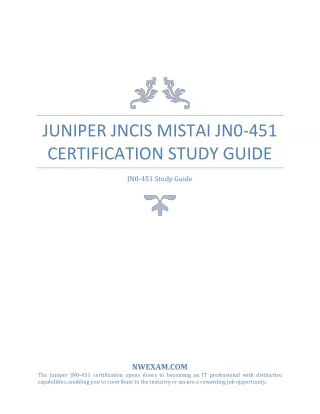 Juniper JNCIS MistAI JN0-451 Certification Study Guide