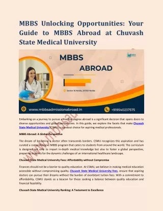 MBBS Unlocking Opportunities Your Guide to MBBS Abroad at Chuvash State Medical University. pdf
