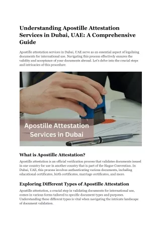 Understanding Apostille Attestation Services in Dubai, UAE_ A Comprehensive Guide